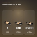 CRESPON SADIPAL 0,5X2M NEGRO - formato de venta: paquete de 10, caja de 200