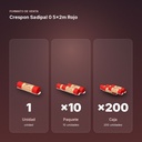 CRESPON SADIPAL 0 5X2M ROJO - formato de venta: paquete de 10, caja de 200