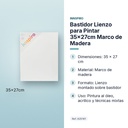 BASTIDOR LIENZO PARA PINTAR 35×27CM MARCO DE MADERA - características principales
