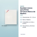 BASTIDOR LIENZO PARA PINTAR 41×33CM MARCO DE MADERA - características principales