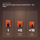 BLOC ESPIRAL CROQUIS CANSON XL A4 90 G/M² – 120 HOJAS - formato de venta: paquete de 5, caja de 15
