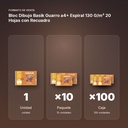BLOC DIBUJO BASIK GUARRO A4+ ESPIRAL 130 G/M² 20 HOJAS CON RECUADRO - formato de venta: paquete de 10, caja de 100