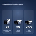 BLOC DIBUJO A4 ENCOLADO RECUADRO - formato de venta: paquete de 5, caja de 50