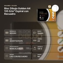 BLOC DIBUJO GOLDEN A4 135 G/M² ESPIRAL CON RECUADRO - resumen de atributos