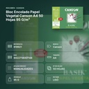 BLOC ENCOLADO PAPEL VEGETAL CANSON A4 50 HOJAS 95 G/M² - resumen de atributos