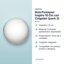 BOLA POREXPAN INSPIRO 10 CM CON COLGADOR (PACK 2) - características principales
