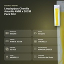 LIMPIAPIPAS CHENILLA AMARILLO 4MM X 30CM PACK 50U - resumen de atributos