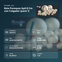 BOLA POREXPAN APLI 8 CM CON COLGADOR (PACK 1) - resumen de atributos