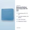 BOLSA DE DISFRAZ AZUL CLARO 56×70 CM  - características principales