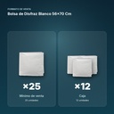 BOLSA DE DISFRAZ BLANCO 56×70 CM  - formato de venta: caja de 12