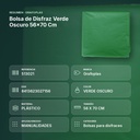 BOLSA DE DISFRAZ VERDE OSCURO 56×70 CM  - resumen de atributos