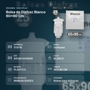 BOLSA DE DISFRAZ BLANCO 60×90 CM  - resumen de atributos