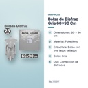 BOLSA DE DISFRAZ GRIS 60×90 CM - características principales