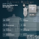 BOLSA DE DISFRAZ GRIS 60×90 CM - resumen de atributos