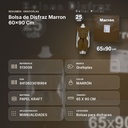 BOLSA DE DISFRAZ MARRON 60×90 CM  - resumen de atributos