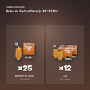 BOLSA DE DISFRAZ NARANJA 60×90 CM  - formato de venta: caja de 12