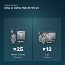 BOLSA DE DISFRAZ PLATA 60×90 CM - formato de venta: caja de 12