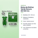 BOLSA DE DISFRAZ VERDE OSCURO 60×90 CM  - características principales