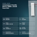 LIMPIAPIPAS CHENILLA BLANCO 4MM X 30CM PACK 50U - resumen de atributos