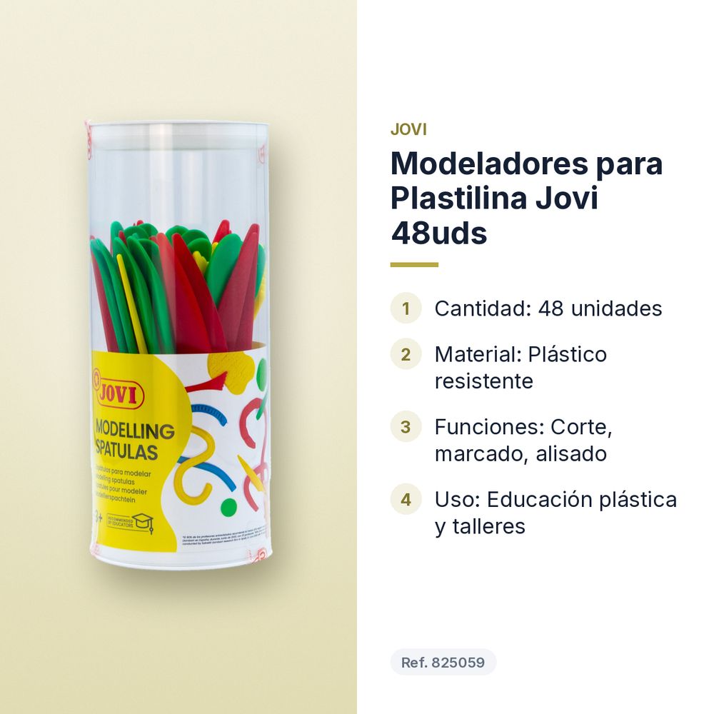 MODELADORES PARA PLASTILINA JOVI 48UDS - características principales