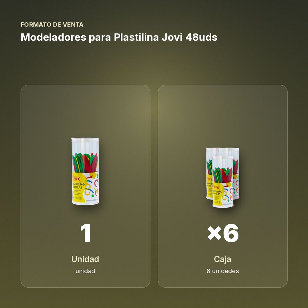 MODELADORES PARA PLASTILINA JOVI 48UDS - formato de venta: caja de 6
