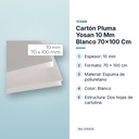 CARTÓN PLUMA YOSAN 10 MM BLANCO 70×100 CM  - características principales