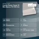 CARTÓN PLUMA YOSAN 10 MM BLANCO 70×100 CM  - resumen de atributos