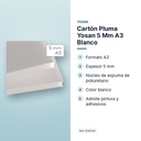 CARTÓN PLUMA YOSAN 5 MM A3 BLANCO - características principales