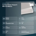 CARTÓN PLUMA YOSAN 5 MM A3 BLANCO - resumen de atributos