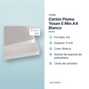 CARTÓN PLUMA YOSAN 5 MM A4 BLANCO - características principales