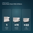 CARTÓN PLUMA YOSAN 5 MM A4 BLANCO - formato de venta: paquete de 11, caja de 22