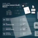 CARTULINA CANSON IRIS A3 BLANCO - resumen de atributos