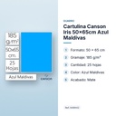 CARTULINA CANSON IRIS 50×65CM AZUL MALDIVAS - características principales