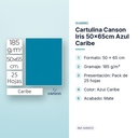 CARTULINA CANSON IRIS 50×65CM AZUL CARIBE  - características principales