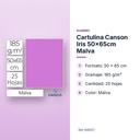 CARTULINA CANSON IRIS 50×65CM MALVA - características principales