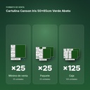 CARTULINA CANSON IRIS 50×65CM VERDE ABETO - formato de venta: paquete de 25, caja de 125