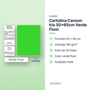 CARTULINA CANSON IRIS 50×65CM VERDE FLUOR - características principales