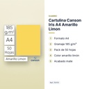 CARTULINA CANSON IRIS A4 AMARILLO LIMON - características principales