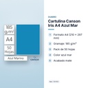 CARTULINA CANSON IRIS A4 AZUL MAR - características principales