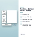 CARTULINA CANSON IRIS A4 BLANCA - características principales