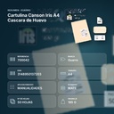 CARTULINA CANSON IRIS A4 CASCARA DE HUEVO - resumen de atributos
