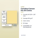 CARTULINA CANSON IRIS A4 CREMA - características principales