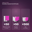 CARTULINA CANSON IRIS A4 FUCSIA - formato de venta: paquete de 50, caja de 500