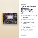 CUADERNO CARTONÉ MIQUELRIUS 210×150MM 4º APAISADO D.H.S - características principales
