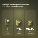 CUADERNO CARTONÉ MIQUELRIUS FOLIO NATURAL 210×307MM CUENTAS CORRIENTES - formato de venta: caja de 15, palé de 540
