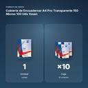 CUBIERTA DE ENCUADERNAR A4 PVC TRANSPARENTE 150 MICRAS 100 UDS YOSAN - formato de venta: caja de 10