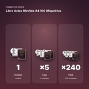LIBRO ACTAS MOVILES A4 100 MIQUELRIUS - formato de venta: caja de 5, palé de 240