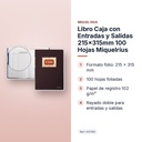LIBRO CAJA CON ENTRADAS Y SALIDAS 215X315MM 100 HOJAS MIQUELRIUS - características principales