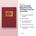 LIBRO CONTABLE MIQUELRIUS FOLIO 100 HOJAS CUENTAS CORRIENTES - características principales