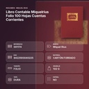 LIBRO CONTABLE MIQUELRIUS FOLIO 100 HOJAS CUENTAS CORRIENTES - resumen de atributos